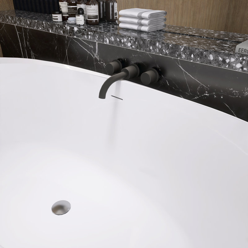 59'' x 29.5'' Freestanding Soaking Acrylic Bathtub