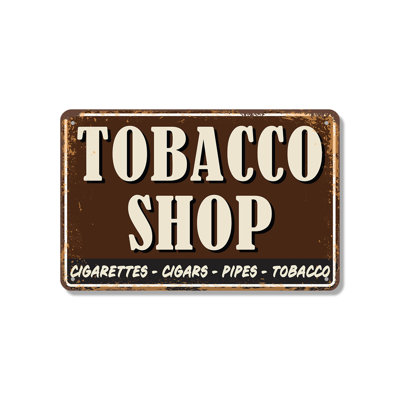 Tobacco Shop Street 10 Inch x 14 Inch Novelty Aluminum Sign