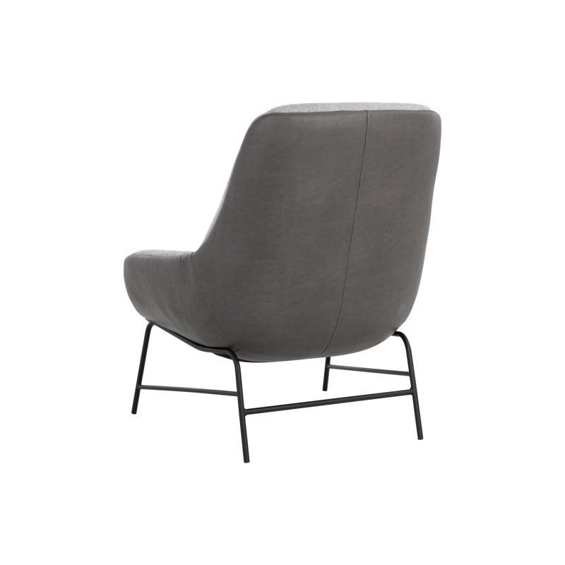 Lounge Chair, Gray Polyester