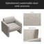 Fauteuil à rayures simple et confortable avec accoudoirs, pour salle à manger / chambre à coucher / salon / réception-479973774