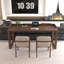 Bureau d'écriture rectangulaire en bois massif noir noyer-132538482