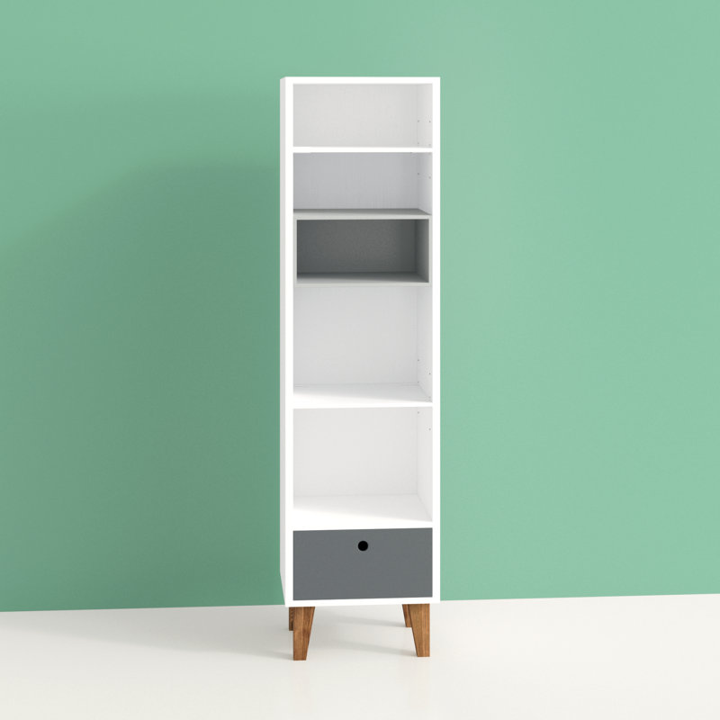 Aleana 201.5cm H x 53.5cm W Solid Wood Standard Bookcase