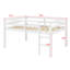Lit mezzanine en bois avec échelle-597268897