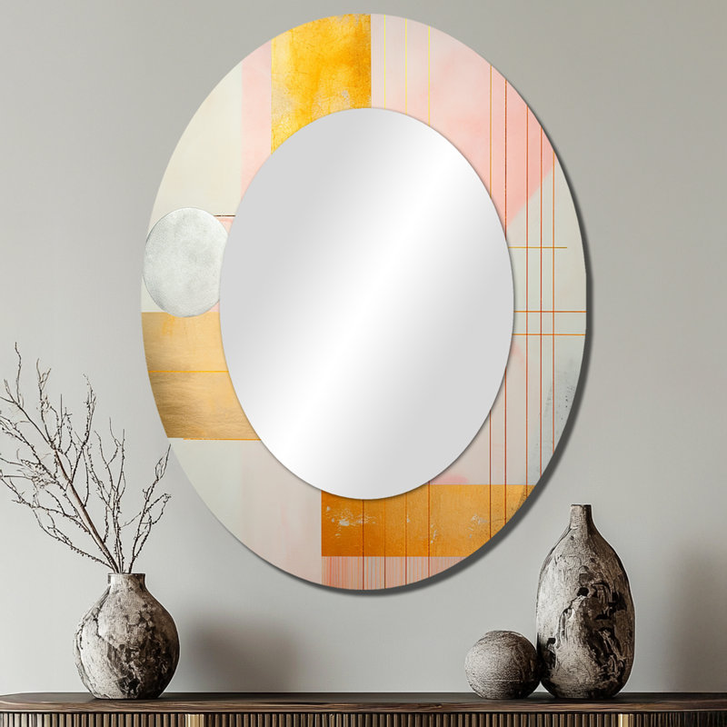 Miroir mural géométrique géométrique Serenity, 40 po x 30 po