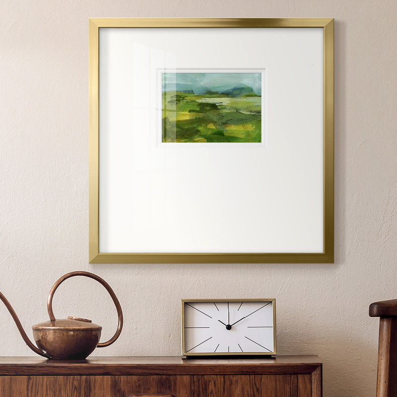 Emerald View IV - reproduction de cadre photo simple, H 17 po x l 17 po x P 1,25 po, Papier avec cadre blanc fermé, Blanc