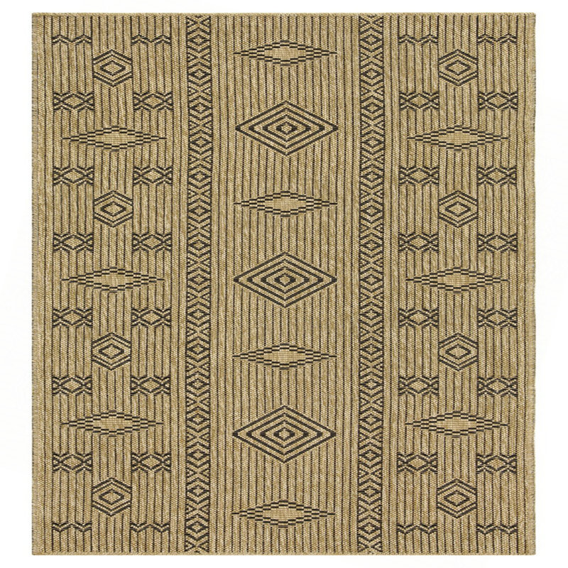 Earth GC_NTL1001 Jute/Black 7 Ft. 10 In. X 10 Ft. 3 In. Indoor/Outdoor Area Rug, Rectangle 7'10" x 10'3", Natural/Black