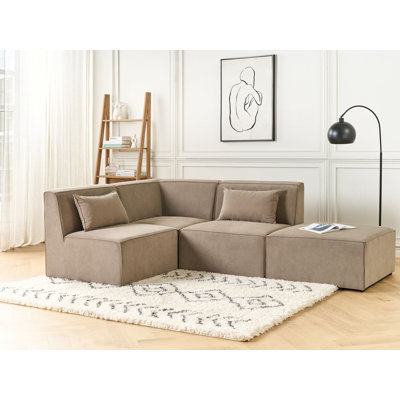 Caporal 3 Seater Corduroy Corner Sofa Sectional