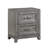 Gray Finish Nightstand With 2X Storage Drawers Wooden Bedroom Furniture 1Pc