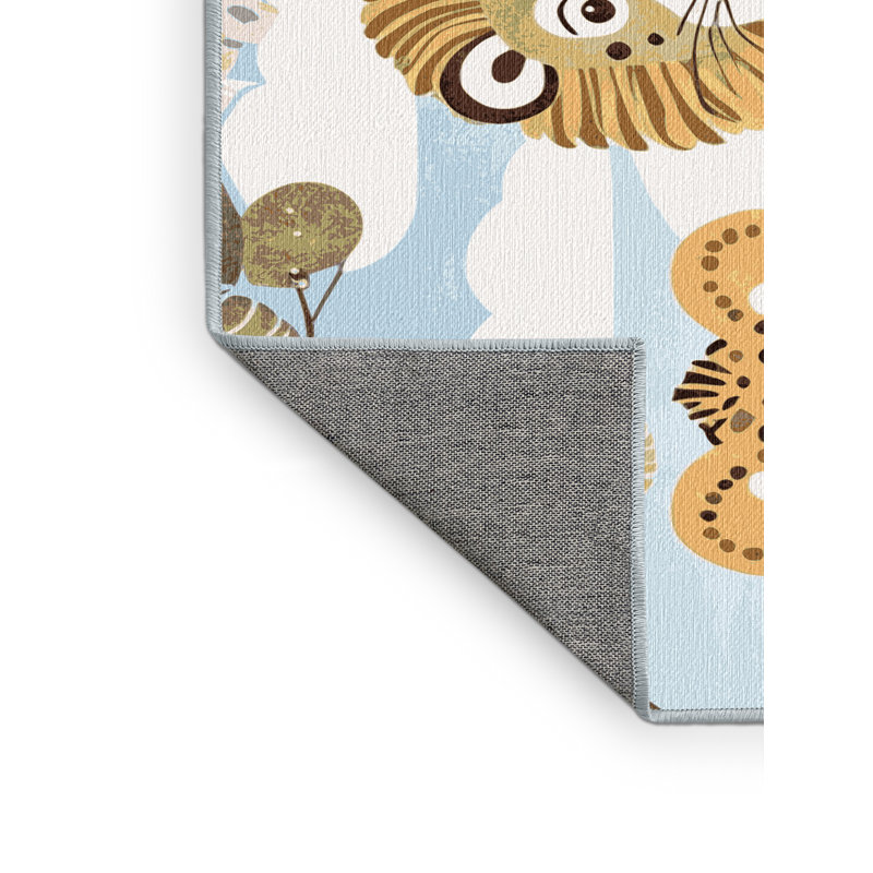 Tapis pour enfants 6 animaux Ginza, Rectangulaire 2 pi x 3 pi