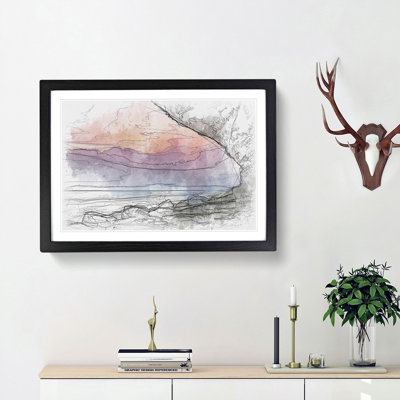 The Elgol Coast in the Isle of Skye Scotland Sketch - Picture Frame Graphic Art Print