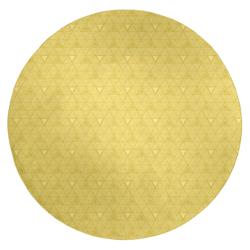 Chenille Geometric Indoor Rug, Round 5'