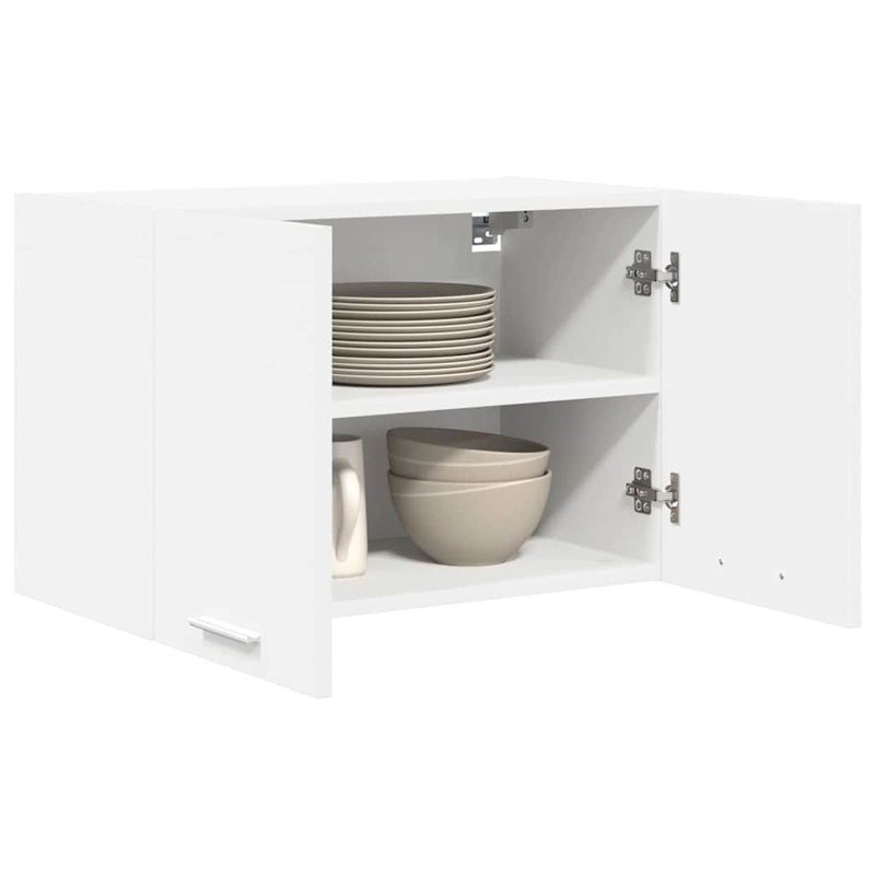 Vidaxl Hanging Cabinet Riga 2 Pcs Black Oak And White 60 X 31 X 40 Cm, White
