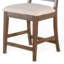 Tabouret de comptoir rembourré 24 po avec structure en bois massif Yael