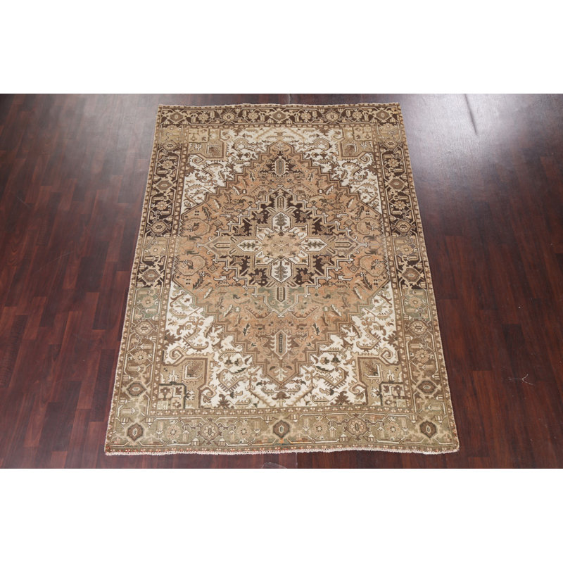 Tapis géométrique rétro 6 x 9