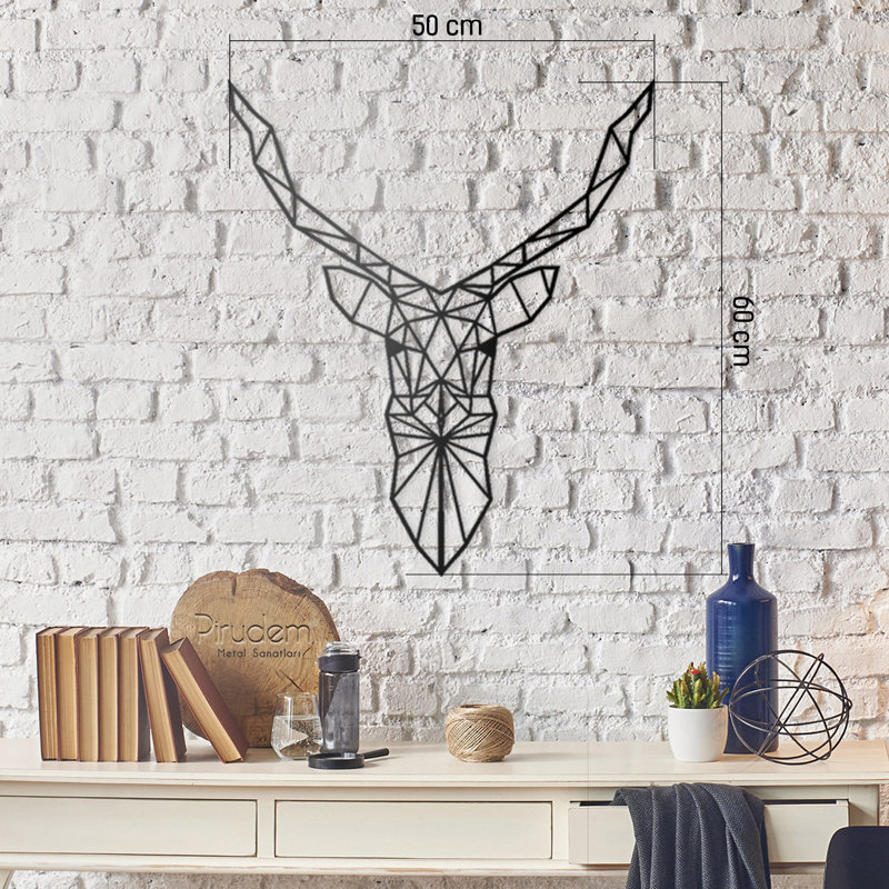 Elegant Metal Wall Decor, Black Finish, 19.7 x 23.6 inches | 100% Metal Construction, Thickness: 0.08 inches | Easy Wall Hanging with Back Piece | Perfect for Home or Office Decoration, Stylish and Durable