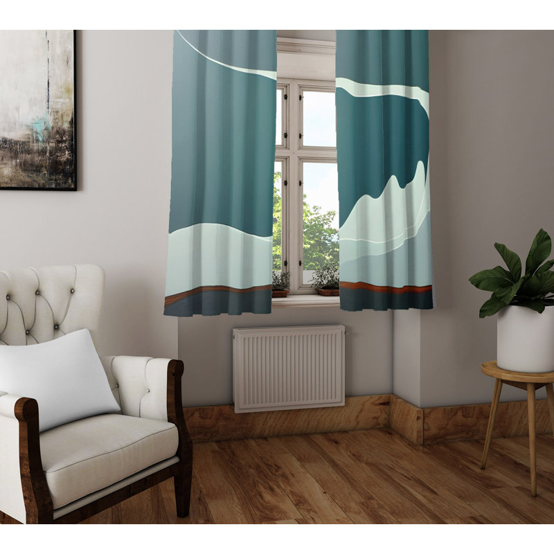 Paire de rideaux semi-transparents en polyester Dezirey, L 40 po x L 82 po