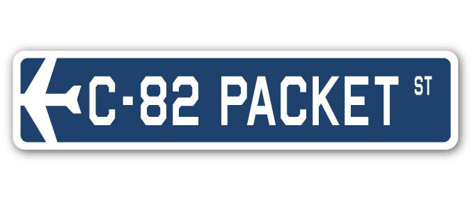 Plaque de rue Baity C-82 Packet Air Force, H 6 po x l 24 po x P 1 po