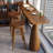 Retro Brown Rectangular Solid Wood Bar Table-1849934573