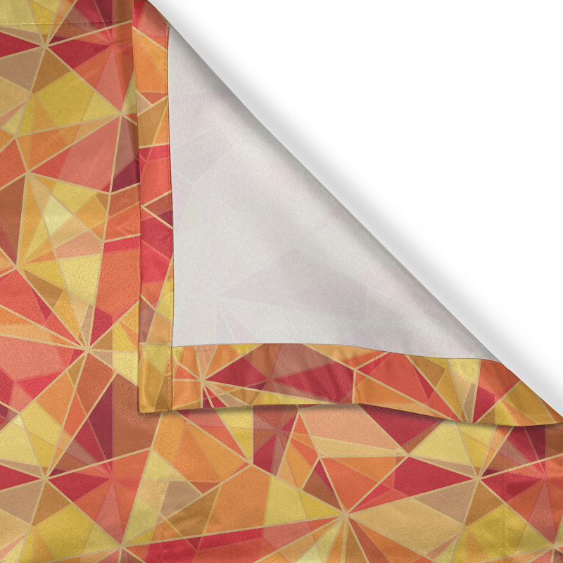 Rideau décoratif à œillets décoratif à 2 panneaux Dakota Fields, 50 po x 84 po, orange souci rouge, L 50 po x L 108 po