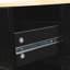 Îlot de cuisine de 53 po de largeur, comptoir en bois massif avec abattant, armoire avec porte et tablettes réglables, 3 tiroirs, chariot de salle à manger moderne-2131256014