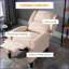 Fauteuils inclinables avec massage & amp; Chaleur, fauteuil inclinable en faux suède avec télécommande | Crème | Faux suède-1500484147