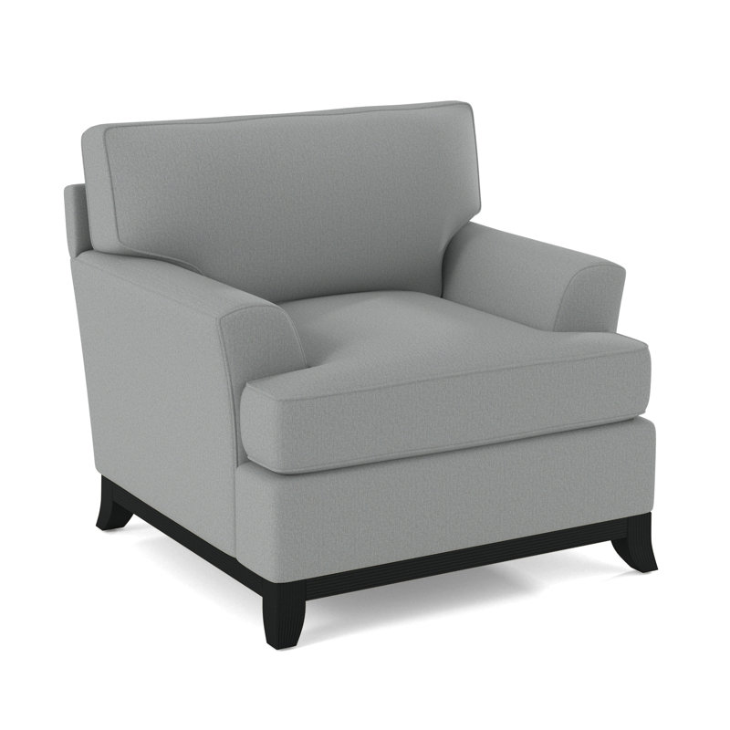 Oaks Way Armchair, Light Blue Performance Fabric; 0851-55, Nickel