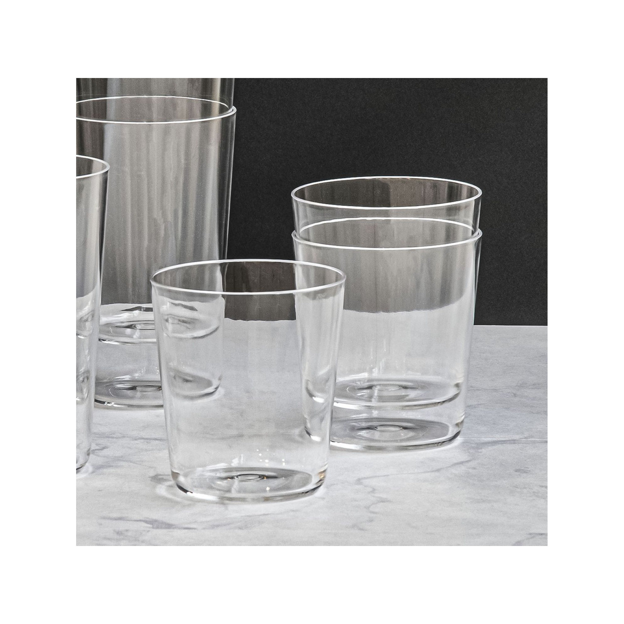 Gaige 16 oz. Plastic Whiskey Glass Set, Clear