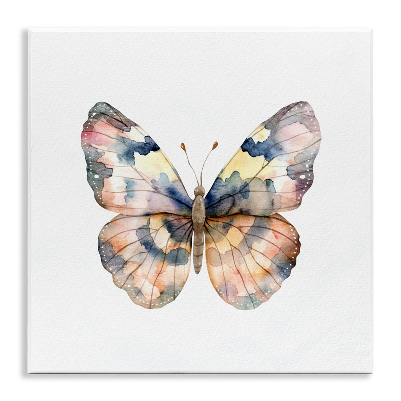 Plaque murale traditionnelle à l'aquarelle papillon, design par Kim Allen