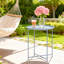 Outsunny Round Small Garden Table Removable Tray-1747925001