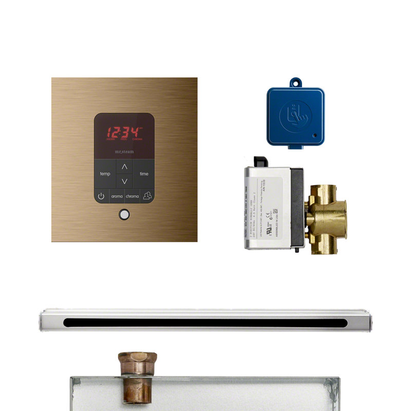 Télécommande carrée linéaire de générateur de vapeur Butler, Bronze brossé