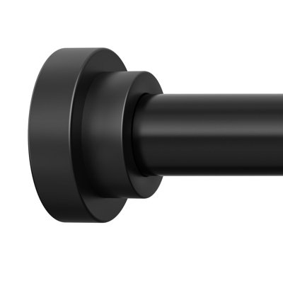 Barre de rideau de douche à tension 31-120 po, 1,1 po, robuste, noir mat