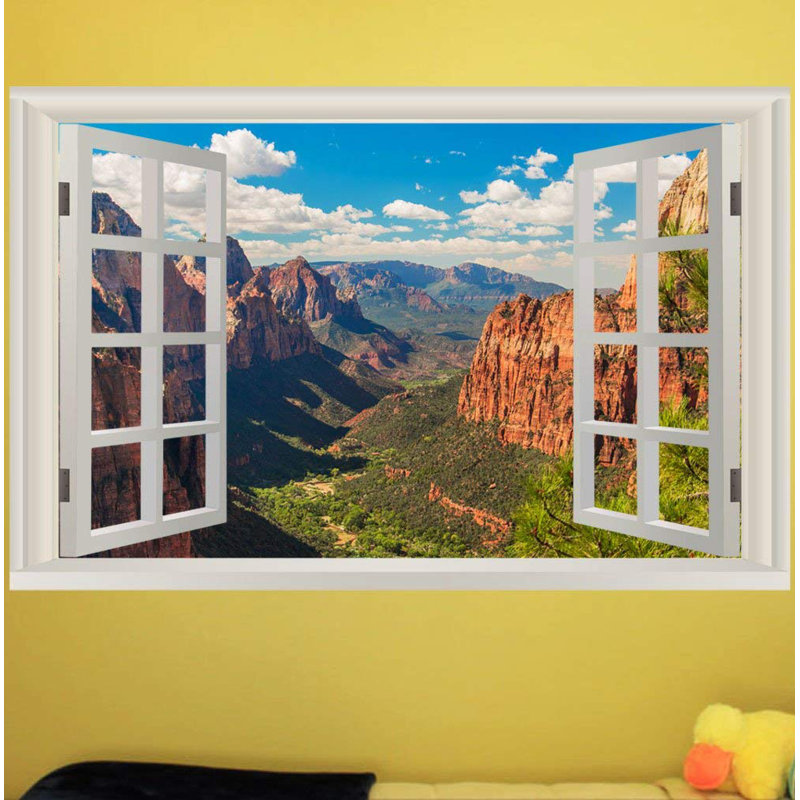 Adhésif mural 3D Zion National Park, H 36 po x l 54 po
