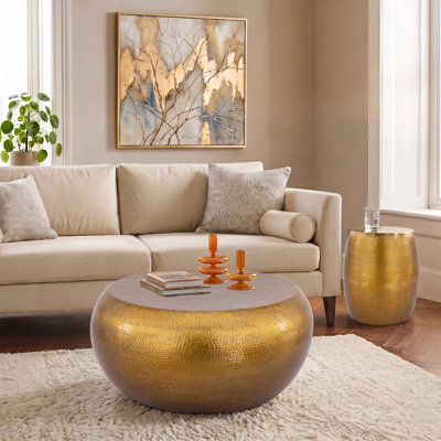 Chevelle Coffee Table & End Table Set Gold