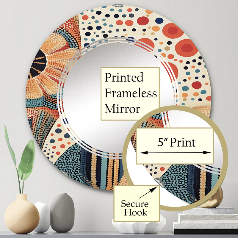 Shivam - Modern Wall Mirror Round, 24 po x 24 po