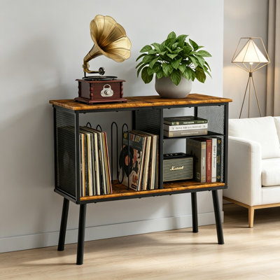 Metal,Manufactured Wood 70cm H Media Shelves