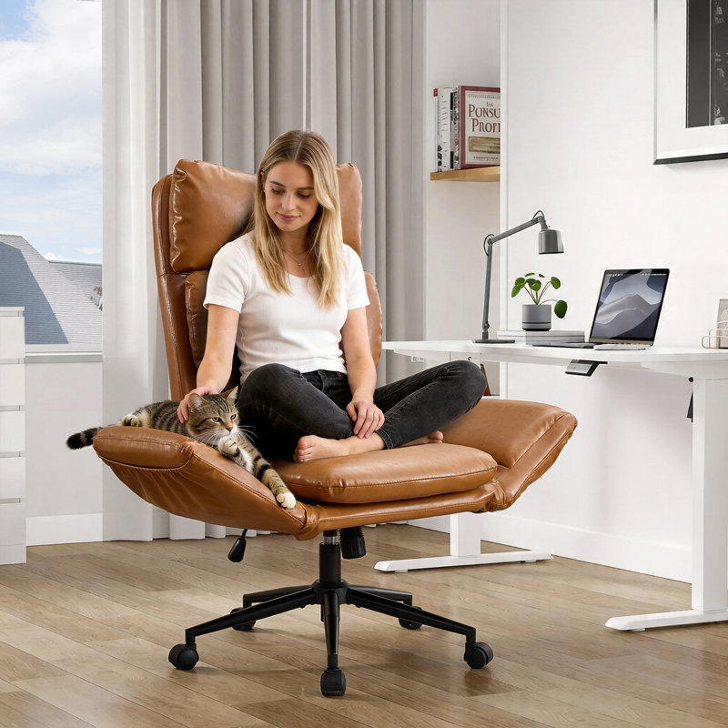 Fauteuil de bureau Big et Tall Criss, Brun