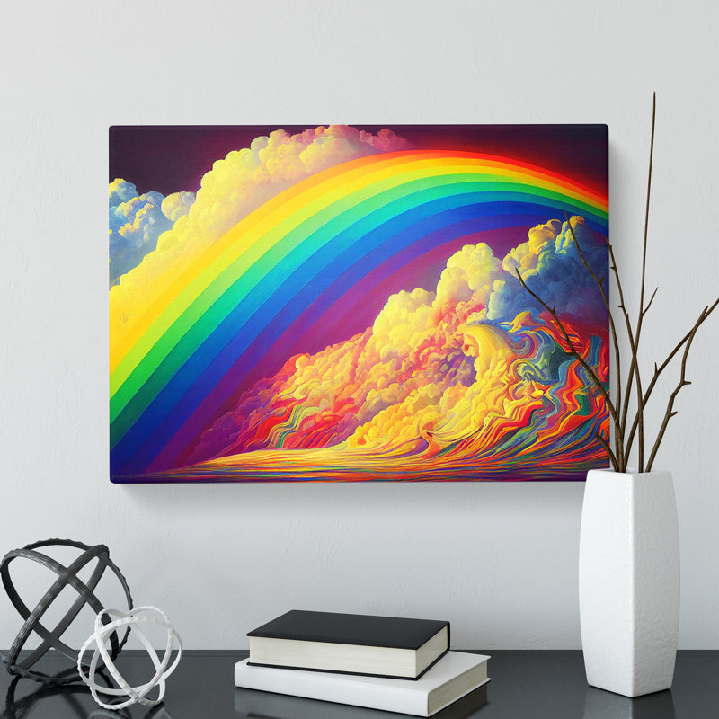 Rainbow Through The Clouds Vol.3 - Wrapped Canvas, 35cm H x 50cm W x 3cm D
