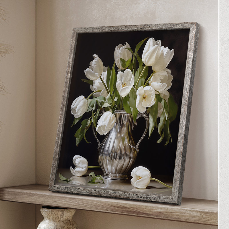 Reproduction encadrée FLORAL Series DCCD - bois massif, H 30 po x l 24 po