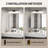 Bathroom Medicine Cabinet with Mirror, Recessed or Surface Mount, Adjustable Shelves & Behind Door Storage-1550125319
