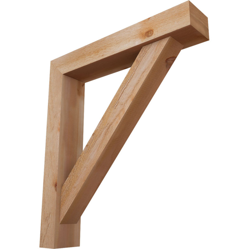 Support de bloc traditionnel avec entretoise décalée, 36 x 32, Cèdre rouge occidental de l 6 po (scié brut)