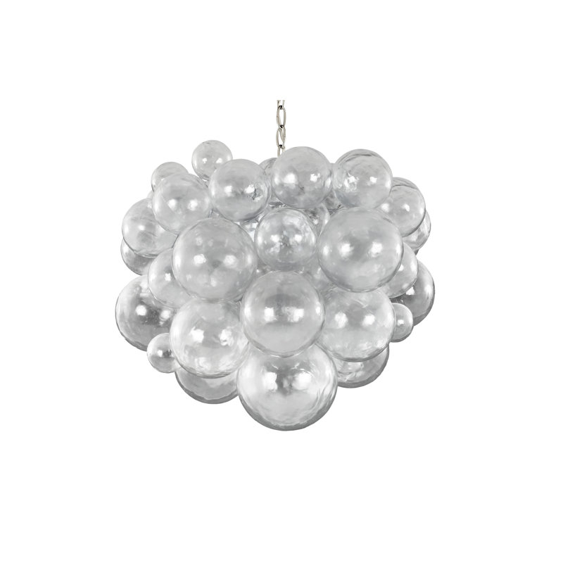 Muriel 5-Light LED Geometric Chandelier, Silver