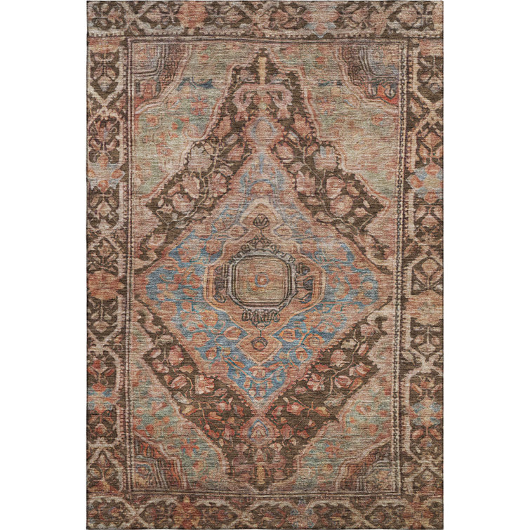 Premium Machine Washable Lucchesi AMF1761 Border Rug