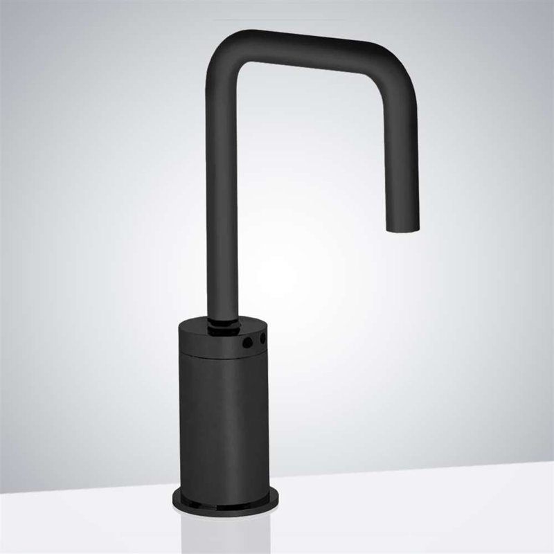 BathSelect Touchless Commercial U-Shaped Matte Black Finish Automatic Sensor Faucet