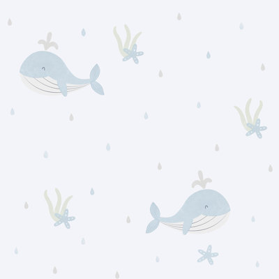 Bambino Collection Little Whales Wallpaper Roll
