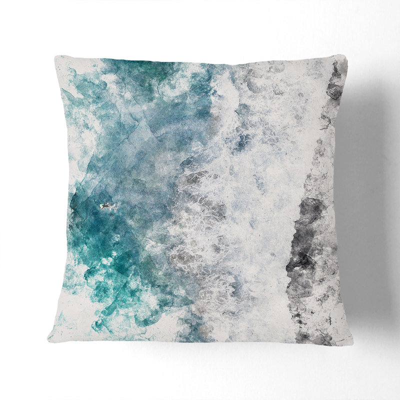 Square Throw Cushion, White, 55cm H x 55cm W x 20cm D