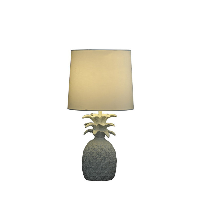 Lampe de table laiton ananas, Blanc