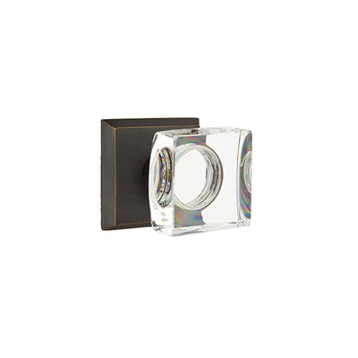 Poignée de cristal carrée moderne de passage avec style # 6 rose