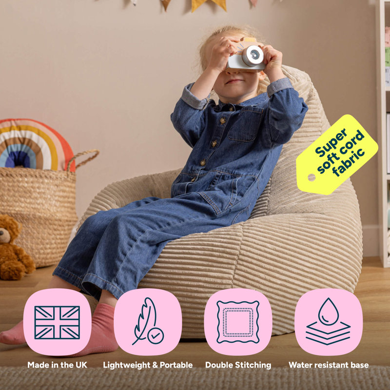 icon Kids Dalton Corduroy Navy Blue, Natural Beige