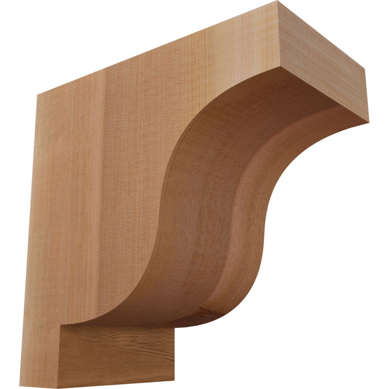 Newport Corbel, H 10 po x l 5,5 po x P 10 po, Cèdre rouge, Lisse
