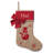 Snowman Burlap with Custom Name Stocking